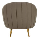 Lagero Brown Leather Effect Curved Cocoon Chair