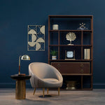 Lagero Brown Leather Effect Curved Cocoon Chair