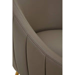 Lagero Brown Leather Effect Curved Cocoon Chair