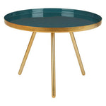 Enox Large Diesel Green and Gold Coffee Table