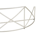 Rubia Silver Leaf Demilune Console Table