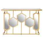 Rio Gold and Mirror Console Table
