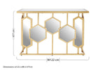 Rio Gold and Mirror Console Table