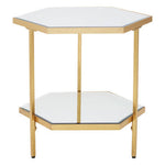 Rio Gold and Mirror 2 Tier Side Table