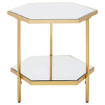 Rio Gold and Mirror 2 Tier Side Table