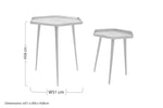 Halle Silver Set Of 2 Hexagonal Side Tables