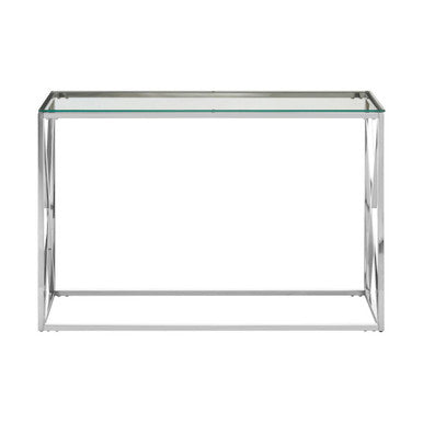 Allure Silver Cross Design Console Table