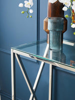 Allure Silver Cross Design Console Table