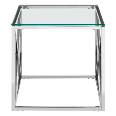 Allure End Table With Cross Base