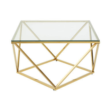 Allure Gold Finish Twist Coffee Table