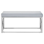 Allure Light Blue Velvet Bench