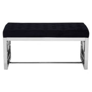 Allure Black Tufted Bench