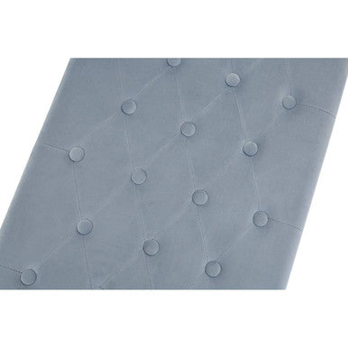 Allure Gold And Powder Blue Velvet Bench