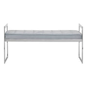 Allure Powder Blue And Silver Finish Bench