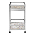 Vita White Agate Drinks Trolley