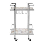 Vita White Agate Drinks Trolley