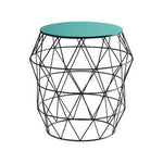 Corina Side Table With Green Enamel Top