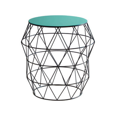 Corina Side Table With Green Enamel Top