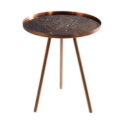 Corra Matte Copper Finish Side Table