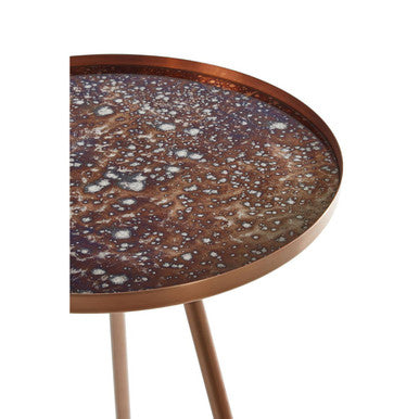 Corra Matte Copper Finish Side Table
