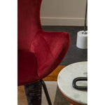 Kolding Red Fabric Modern Wingback Chair