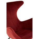 Kolding Red Fabric Modern Wingback Chair