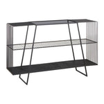 Trento Console Table With Grey Glass Top