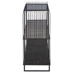 Trento Console Table With Grey Glass Top