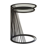 Trento Set of 2 Glass Top Side Tables