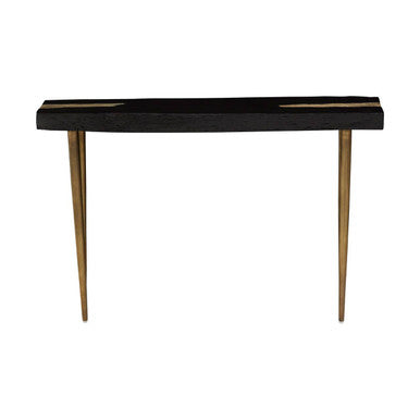 Asamra Black Acacia Wood Console Table