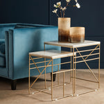 Avantis Marble Set Of 2 Square Nesting Tables