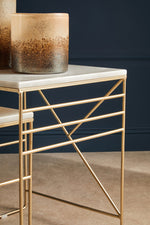 Avantis Marble Set Of 2 Square Nesting Tables