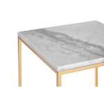 Avantis Set Of 2 Square Marble and Gold Nesting Tables