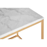 Avantis Set Of 2 Square Marble and Gold Nesting Tables