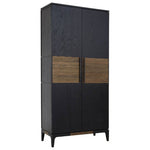 Salvar 2 Tone Oak Wood Tall Cabinet