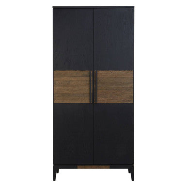 Salvar 2 Tone Oak Wood Tall Cabinet