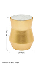 Lino Small Gold Drum Side Table