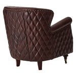 Victor Brown Leather Winged Back Armchair