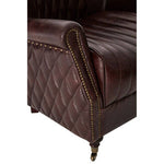 Victor Brown Leather Winged Back Armchair