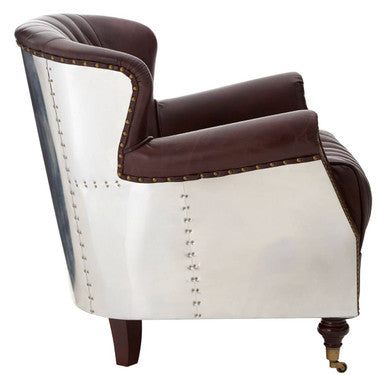 Victor Brown Leather Armchair