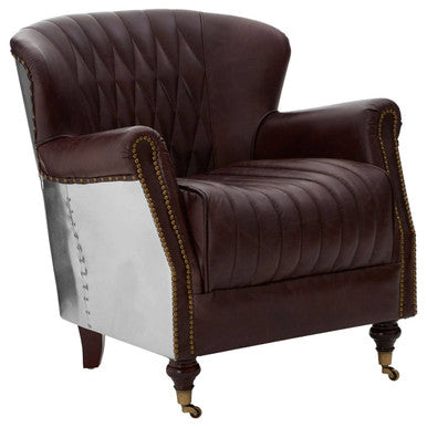 Victor Brown Leather Armchair