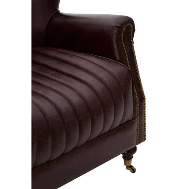 Victor Brown Leather Armchair