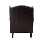 Victor Black Leather Wingback Armchair