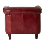 Victor Deep Red Leather Armchair