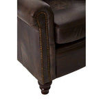 Victor Dark Grey Brown Leather Armchair
