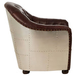 Victor Brown Leather Tub Chair