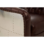 Victor Brown Leather Tub Chair