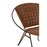 Buffalo Brown Leather Modern Sling Chair