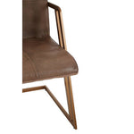 Buffalo Grey Leather Cantilever Dining Chair