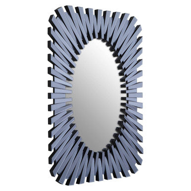 Jade Grey Rectangular Sunburst Wall Mirror